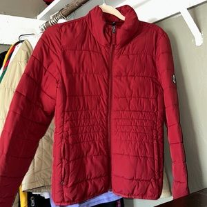 Red Abercrombie and Fitch Puffer
